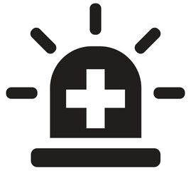 Fototapeta premium Warning Alarm Light and Siren Light Flat Design Vector Design. 