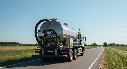 Tanker Truck on Rural Road