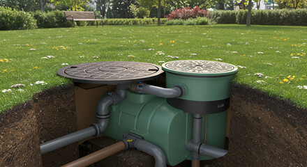 Underground Sewage Treatment System in Park