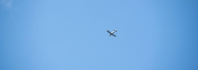 Airplane Jet Altitude Blue Sky Cloud Air Travel Motion Transport Scenic View Aerial Navigation Journey