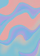 Abstract Pastel Wave Background, Soft Blue Pink Gradient.