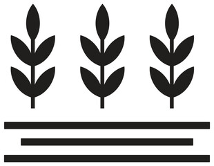 Agriculture And Farming Flat Design Icons: Wheat vector design