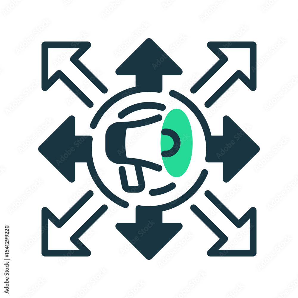 Poster marketing strategy line icon. linear style sign for mobile concept and web design. outline vector ic