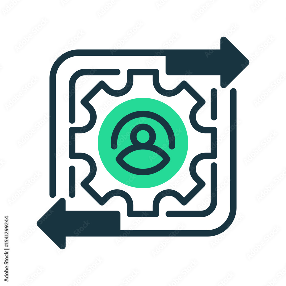 Aufkleber customer retention line icon. linear style sign for mobile concept and web design. outline vector ic