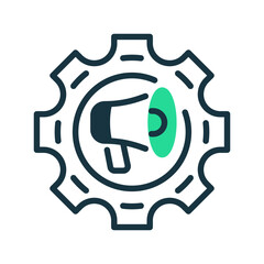 Marketing Automation line icon. linear style sign for mobile concept and web design. Outline vector icon. Symbol, logo illustration. Vector graphic