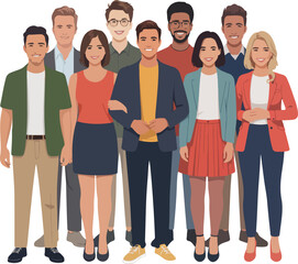 Fototapeta premium Diverse group of people silhouette