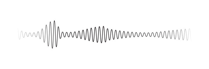 Naklejka premium Audio waves icon. Voice message and sound representation