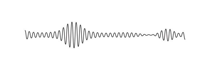 Audio waves icon. Voice message and sound representation