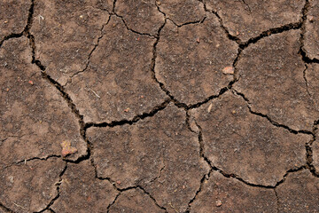 Wall texture soil dry crack pattern of drought lack of water of nature brown old broken background.