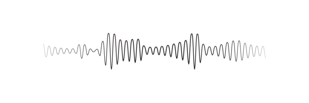 Sound wave audio vector radio player music track graphic voice background waveform 