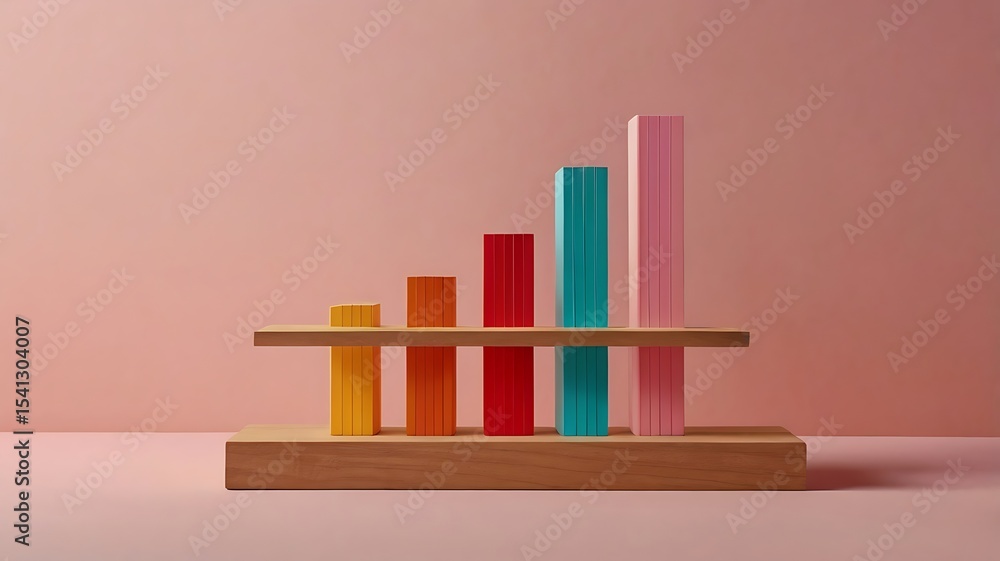 Poster minimalist blue studio display platform on a smooth surface with gradient background