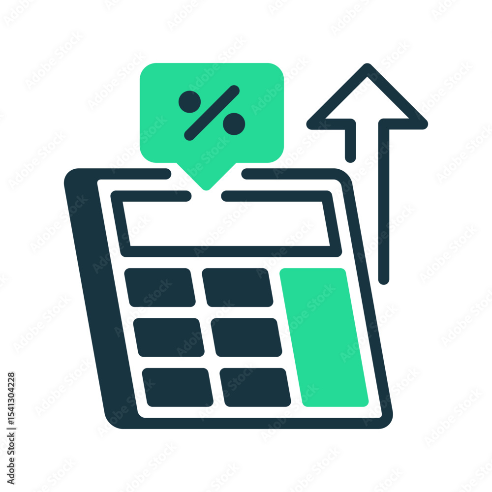 Poster roi calculation line icon. linear style sign for mobile concept and web design. outline vector icon.