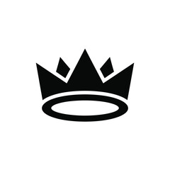 Simple black crown icon royalty free image