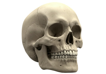 Isolated Anatomical Human Skull Detailed