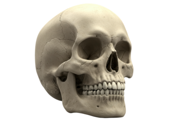 Isolated Anatomical Human Skull Detailed