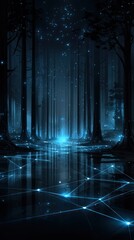 Mystical, glowing forest at night (1)