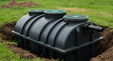 Obraz premium Septic Tank System Installation