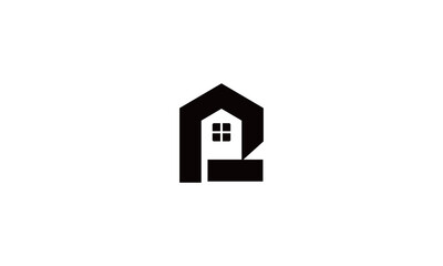 Real Estate Home Logo - Minimal House Icon Design