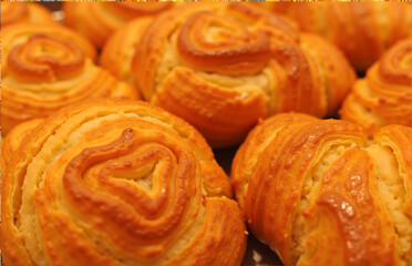Obraz premium Delicious Baked Tearable Buns