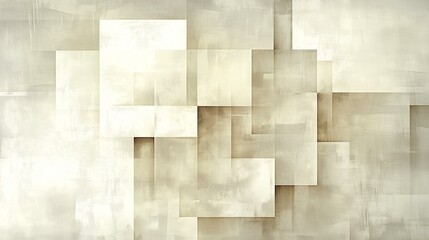 Beige and Off-White Abstract Geometric Block Texture