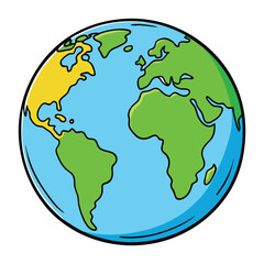 Naklejka premium earth globe vector illustration