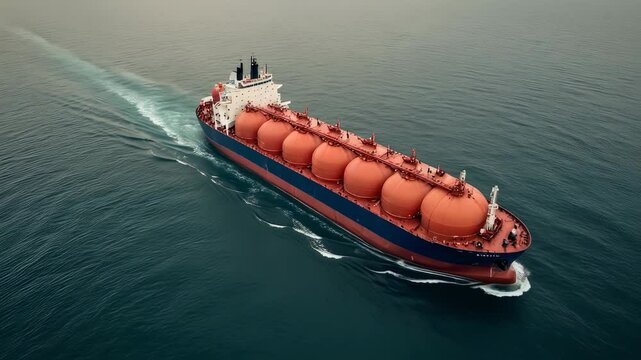 LPG Tanker Ship Aerial View