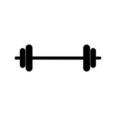 Barbell logo icon illustration for fitness club muscle building and training icon