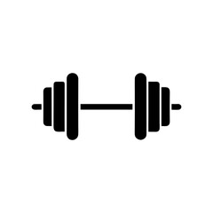 Barbell logo icon illustration for gym power workout and strength training brand