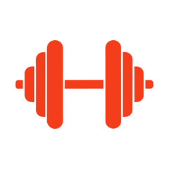 Dumbbell logo icon illustration for gym workout weightlifting and fitness training