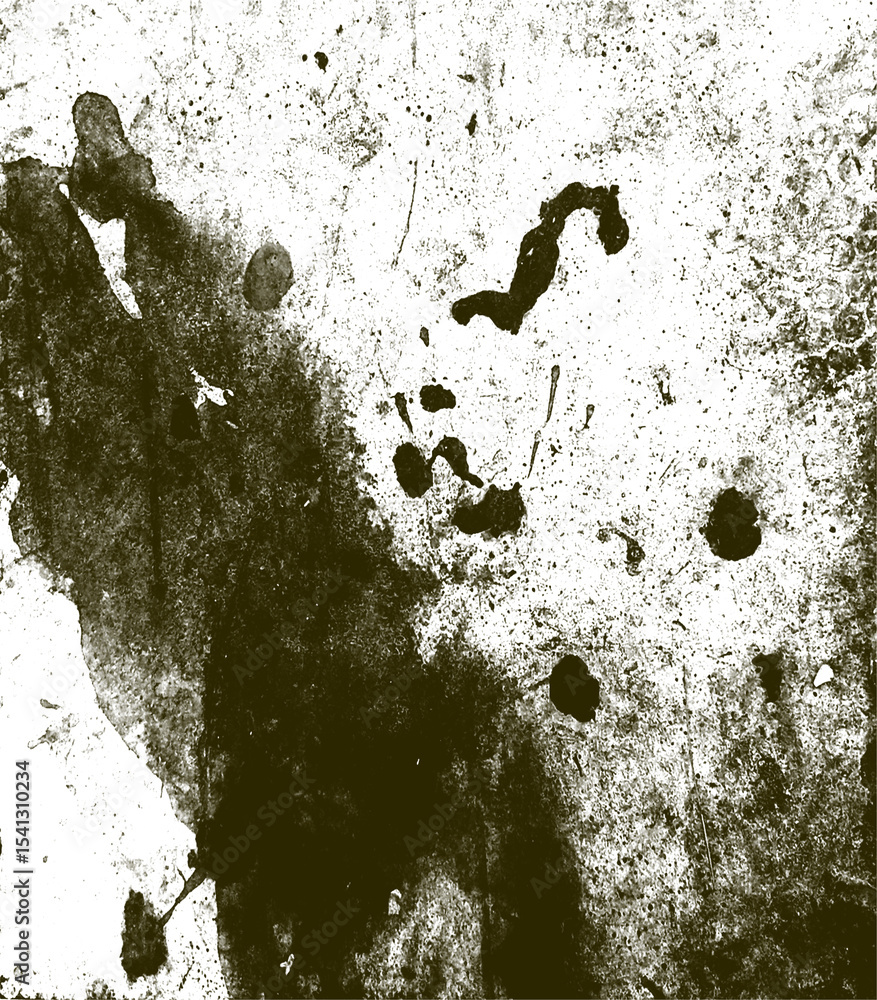 Aufkleber distressed grunge texture overlay with dark splatters and scratches for urban design projects and ab
