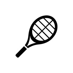 Tennis racket logo icon illustration for match sport game and tennis club branding
