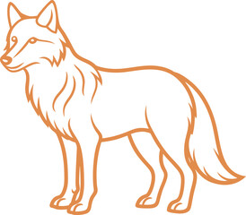 fox cartoon isolated on white