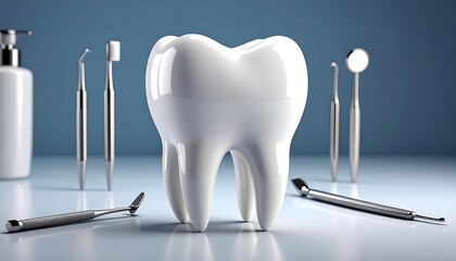 Healthy Tooth  Dental Tools.