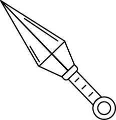 Shuriken Icon Outline Graphic Design