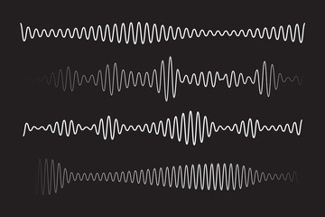 Dynamic vertical lines illustrating sound waves and audio frequencies