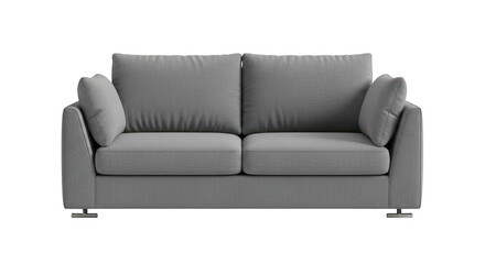 Fototapeta premium Gray couch front view