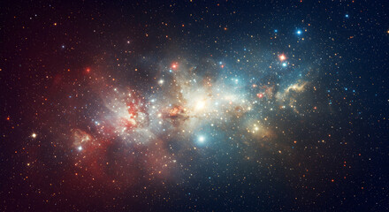 Fototapeta premium Stunning Space Galaxy With Stars and Nebula in the Depths of Outer Space