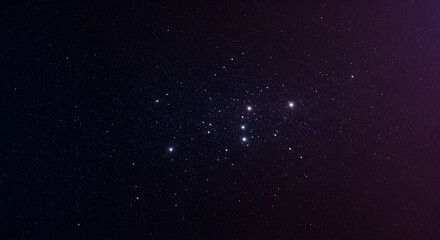 Stunning View of a Starry Night Sky with Numerous Bright Stars and Nebulae