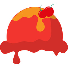 Ice Cream Scoop Illustration