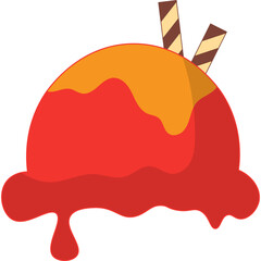 Ice Cream Scoop Illustration