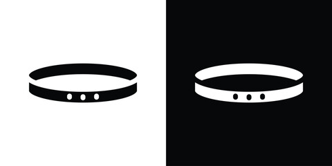 Bracelet icon in flat black solid vector set