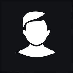 Male Avatar Silhouette – Side Hair Style