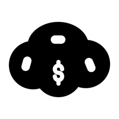 Clean and modern solid vector icon of a profit, representing business themes. Perfect for mobile apps, infographics, UI/UX designs. This scalable SVG is ideal for digital or print projects.