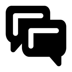 Fototapeta premium Clean and modern solid vector icon of a chat, representing business themes. Perfect for mobile apps, infographics, UI/UX designs. This scalable SVG is ideal for digital or print projects.