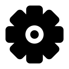 Clean and modern solid vector icon of a setting, representing business themes. Perfect for mobile apps, infographics, UI/UX designs. This scalable SVG is ideal for digital or print projects.
