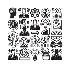 Business Start-Up Icons Set – Vector Icons for Website, Mobile App & UI Design