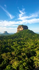 Lion Rock with Sri Lanka landscape.