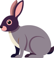 A beautiful vector illustration of brown rabbit, Colorful vector graphics art of brown rabbit, Cute brown rabbit vector illustration design