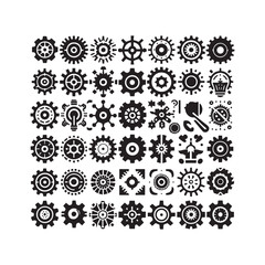 Flower Icons Collection | Botanical Line and Fill Style Floral Vector Set