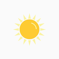 Sun logo, sun icon fully editable vector design template